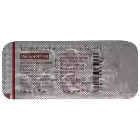 Tolperisone: Uses, Price, Dosage, Side Effects, Substitute, Buy Online