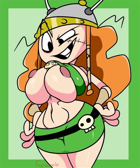 Rule 34 1girls Axe Barbara Rayman Barbarian Battle Axe Breasts Busty Female Female Only