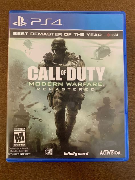 Jogo Call Of Duty Modern Warfare Remastered Mídia Física Para Playstation 4 Ps4 Jogo