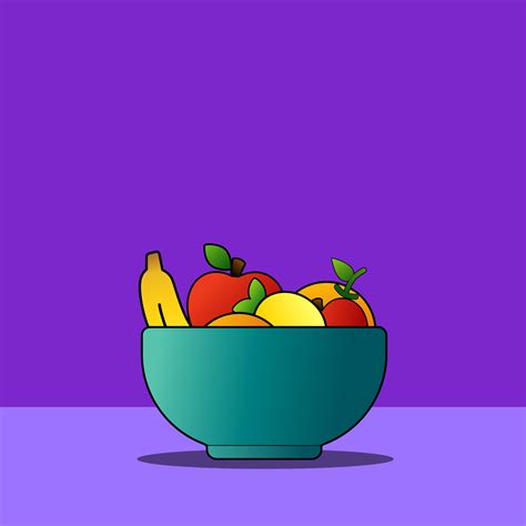 Still Life Vector Illustration Still Life Illustration Of A Bowl Of