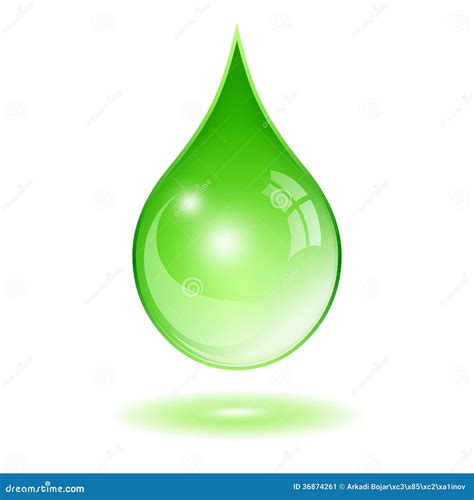 Green Water Drop Icon Cartoon Vector Illustration | CartoonDealer.com #88210368