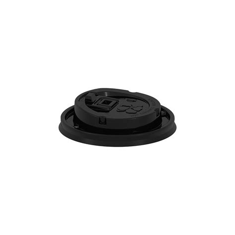 Mm PS Coffee Lid Black Hot Beverage Lid Vandapac