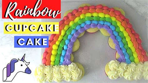 How To Make A Rainbow Pull Apart Cupcake Cake Youtube