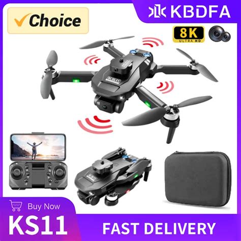 KBDFA KS11 Aerial Drone 4K HD Dual Camera Brushless Motor Obstacle