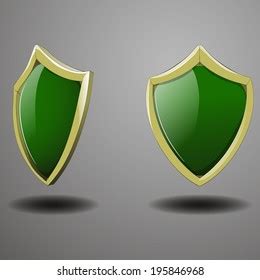 Green Shields Vector Illustration Vector De Stock Libre De Regal As