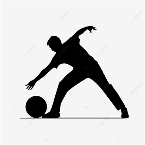 Silhouette Of A Bowling Ball Player Bowling Sport People Png