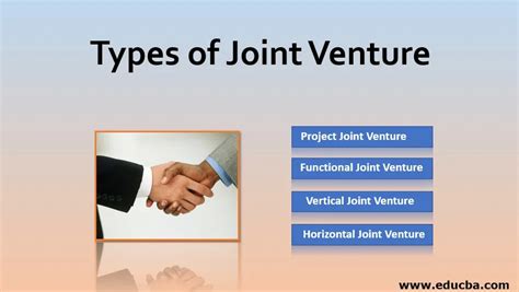 Types Of Joint Venture Various Types Of Joint Venture