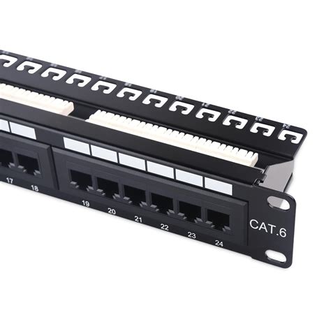 Cable Matters Ul Listed Rackmount Or Wall Mount 1u 24 Port Network Patch Panel With Support Bar