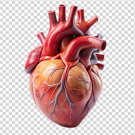 Premium Psd D Realistic Human Heart Isolated On Transparent Background