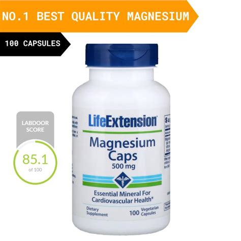 Life Extension Magnesium Caps 500 Mg 100 Vegetarian Capsules Lazada