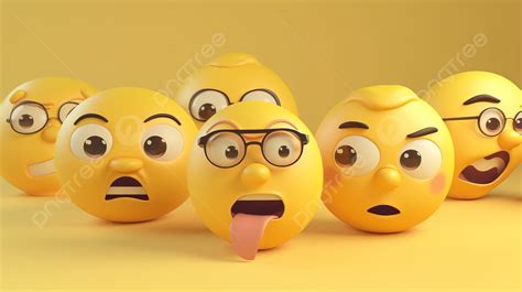 Fundo Expressões Faciais Em ícones Emoji 3d Fundo Humor Risonho