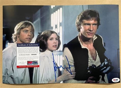 Star Wars Signed By Harrison Ford Han Solo With Psa Dna