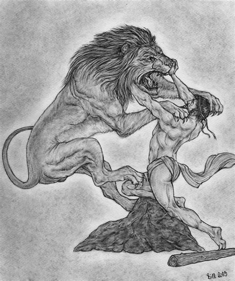 Heracles and the Nemean Lion by Bill-Con on DeviantArt