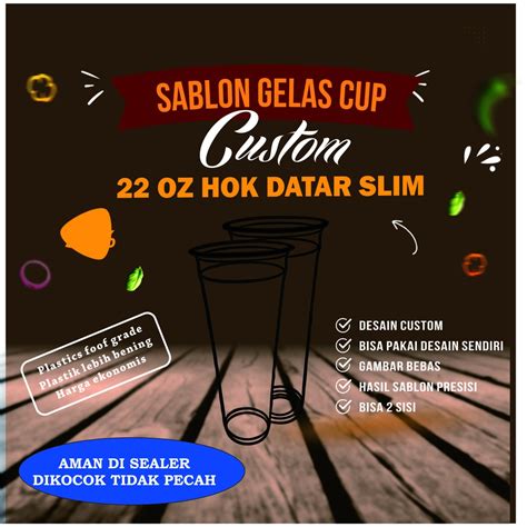 Jual Sablon Cup Plastik Oz Slim Datar Merk Hok Dan Hokkaku Berat