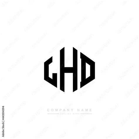 lhd letter logo design  polygon shape lhd polygon logo monogram