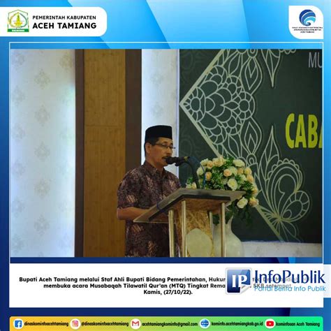 InfoPublik Peringati HSP Ke 94 Staf Ahli Bupati Buka MTQ KNPI Aceh