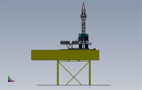 海上石油钻井平台solidworks 2010模型图纸下载 懒石网