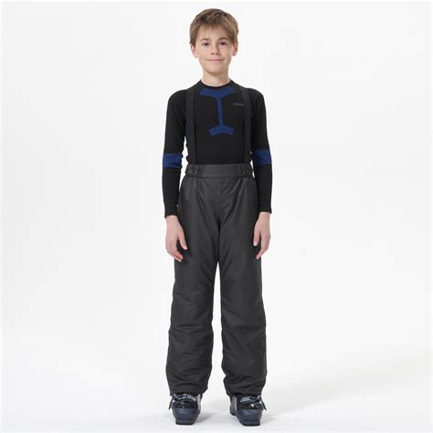 Kids' Waterproof Ski Overalls 100 6-14Y - Dark Grey