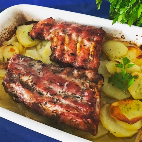 Costillas Asadas Al Romero En El Horno Cocina A Buenas Horas