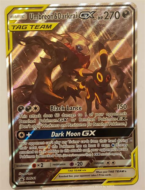 Pokemon Card SM Black Star Promos SM241 Umbreon Darkrai Tag Team GX