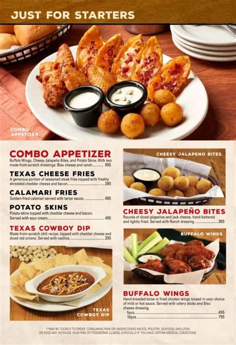 Texas Roadhouse Menu With Updated Prices Philippines 2024