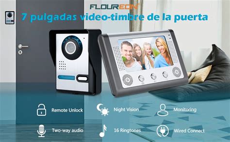 Kit de Timbre Digital con cámara FLOUREON Timbres para Puerta