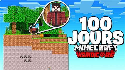 Jai Survécu 100 Jours En One Chunk Hardcore Sur Minecraft Youtube