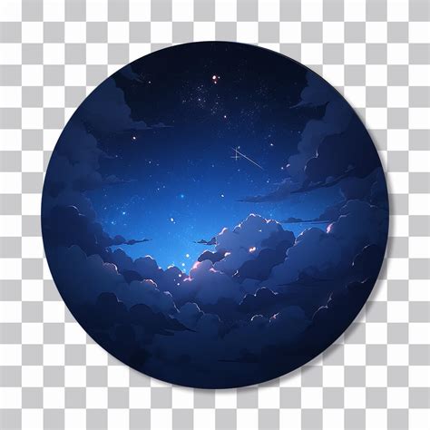 clouds   night sky  sticker