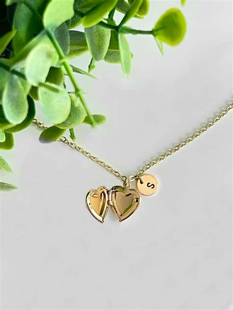 Personalized Heart Locket Necklace - Etsy