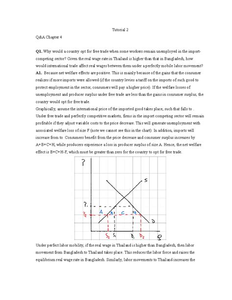 Tutorial 2 Tutorial 2 Q A Chapter 4 Q1 Why Would A Country Opt For