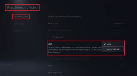 PS5: VRR aktivieren