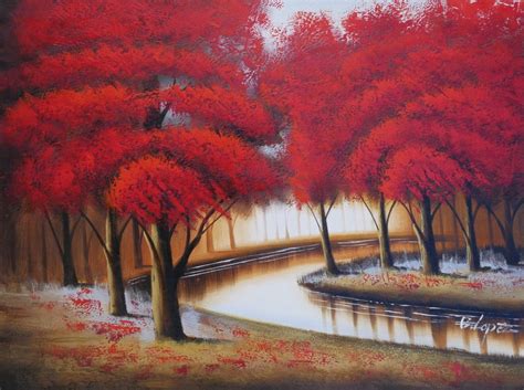 Red Trees Painting Foter