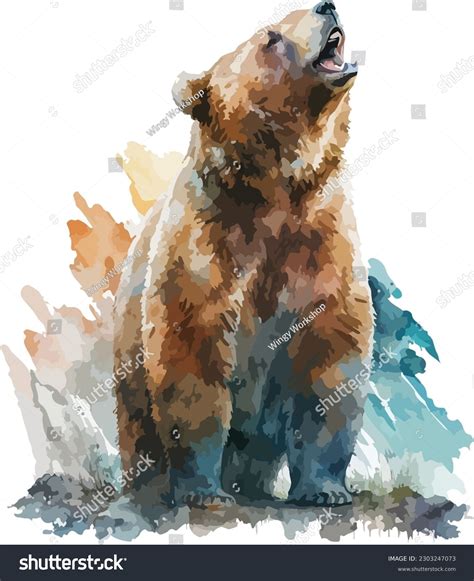 Watercolor Grizzly Bear: Over 347 Royalty-Free Licensable Stock Vectors ...