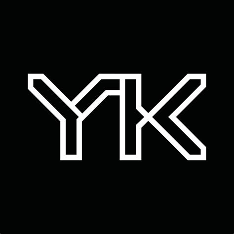 Yk Logo Monogram With Line Style Negative Space 16579837 Vector Art At Vecteezy