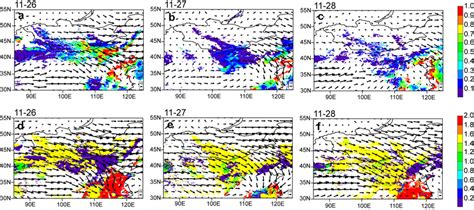 A C Aqua Modis 10 Km Aod At 550 Nm With The Wind Field At 850 Hpa And