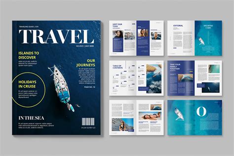 Travel Magazine Template Indesign Indd Brandpacks