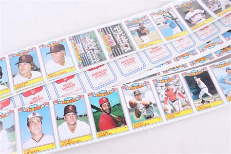 Lot Topps All Star Game Commemorative Set Uncut Cards Lot Of Rows