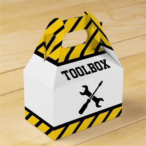 Construction Birthday Party Favor Boxes Zazzle Construction