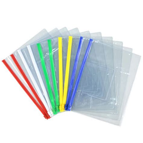 Pcs File Bag Stationery Clear Plastic Bag Translucent Folder Student