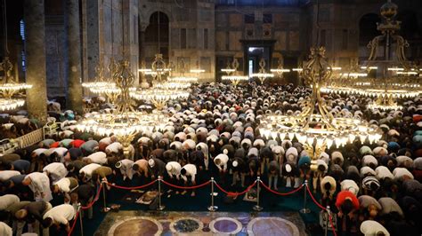 Ayasofya Camii Nde Bayram Namaz Trt Haber Foto Galeri