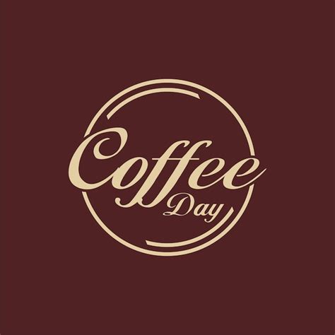 Premium Vector | Coffee day badge logo design