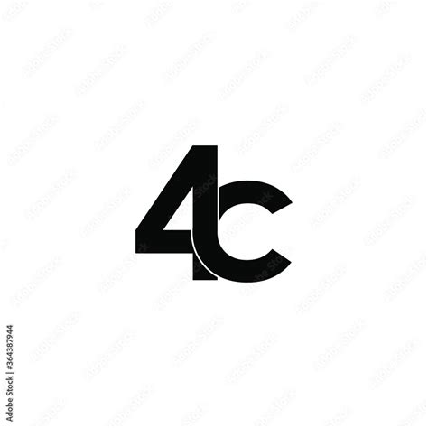 Vetor De 4c Letter Original Monogram Logo Design Do Stock Adobe Stock