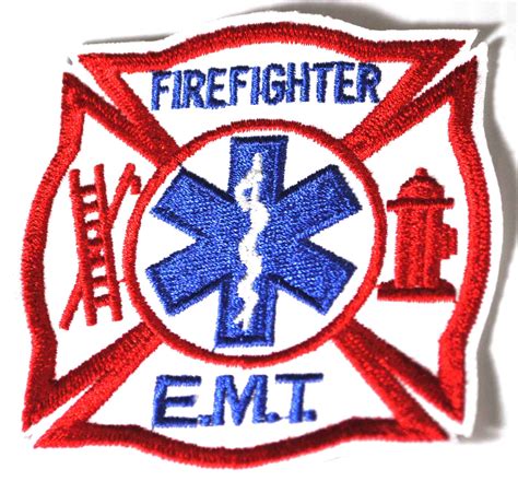 Firefighter Emt Embroidered Patch Fru E