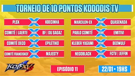 KOFXV EP 11 TORNEIO DE 10 PONTOS KODODIS TV YouTube