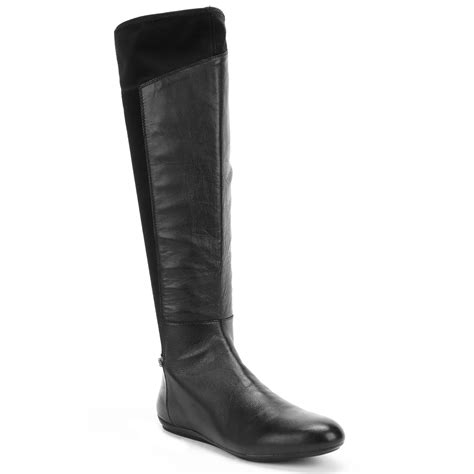 Lyst Dkny Sariella Tall Flat Boots In Black