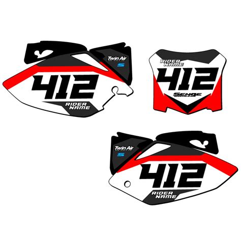 CRF 450 R SG63 Custom MX Number Plates Senge Graphics Kit Compatible