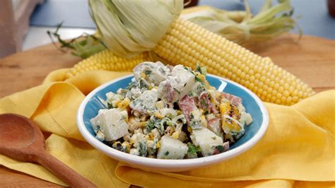 Grilled Corn And Poblano Potato Salad Recipe Marcela Valladolid