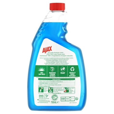 Nettoyant Ménager Vitres Triple Action AJAX la recharge de 750 mL à