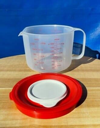 Tupperware Mix N Store Measuring Pitcher Sheer Butter Bowl Etsy