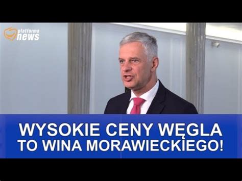 Wysokie ceny węgla wina Morawieckiego konferencja prasowa KO 22